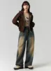 Washed Wide Leg Denim Jeans CG330 sold by Lewkin
