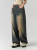 Washed Wide Leg Denim Jeans CG330 sold by Lewkin