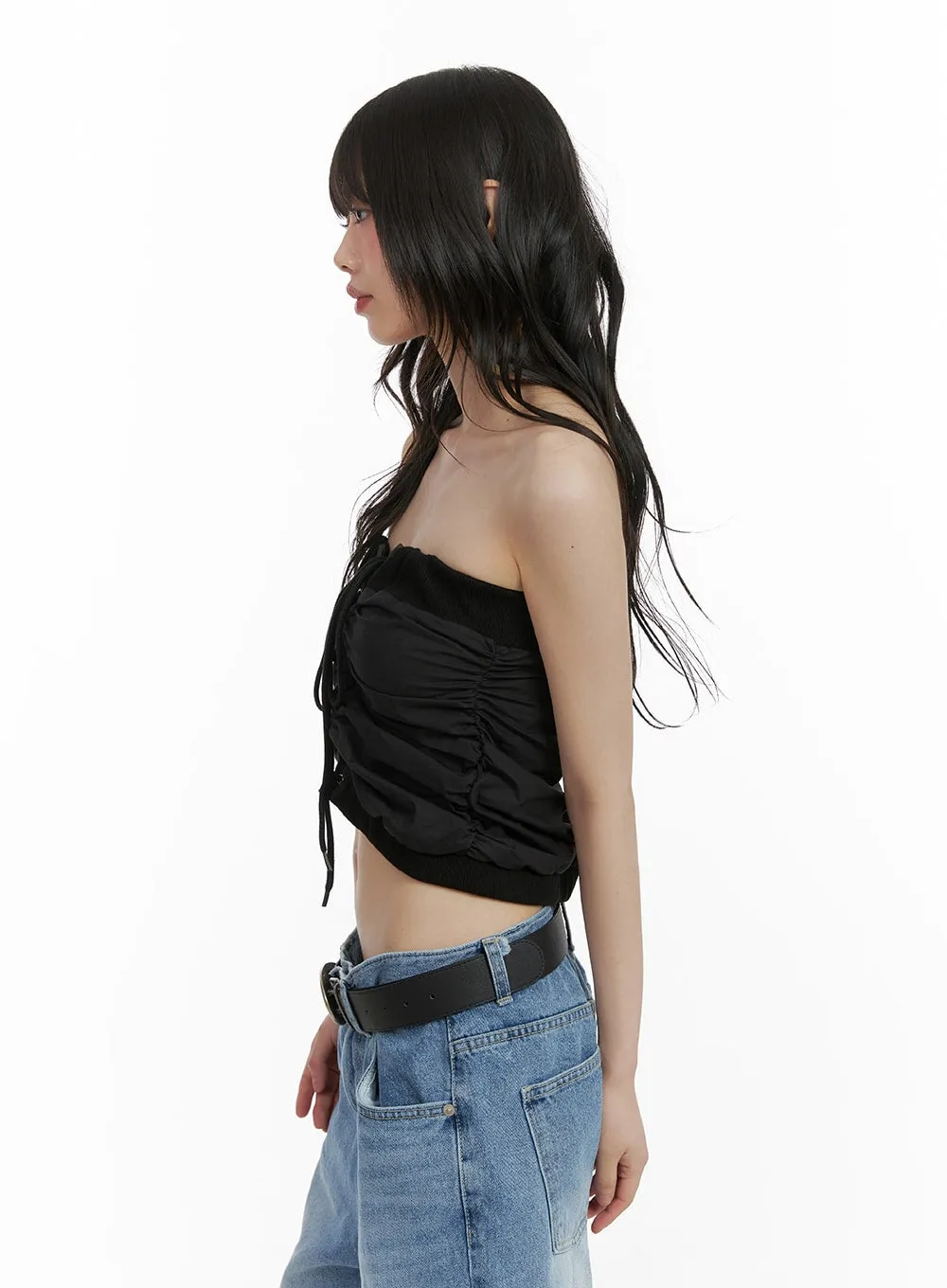 Ruched Corset Tube Top CA419 sold by Lewkin product image thumbnail 5