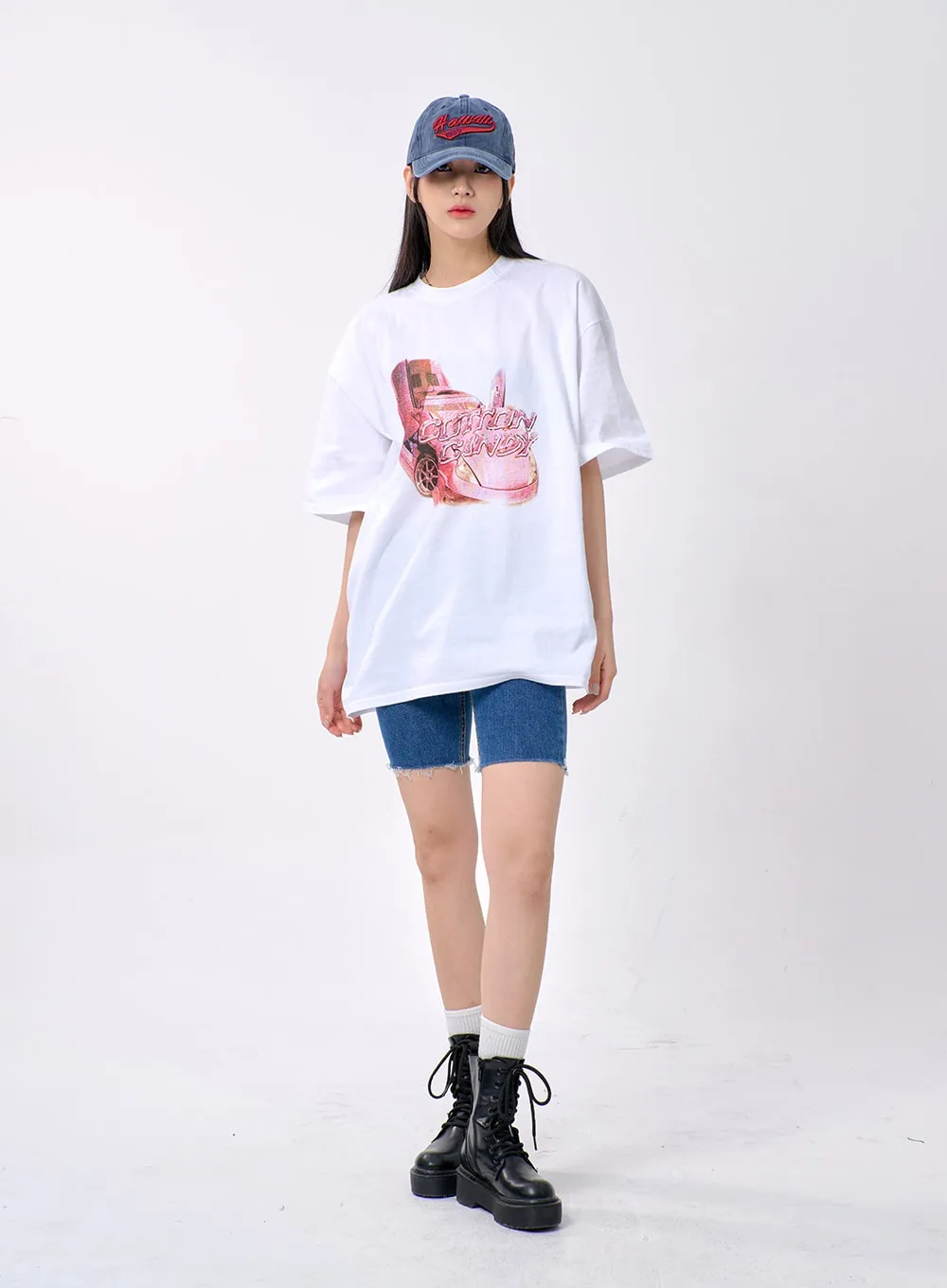 Oversized Graphic Tee BA327 sold by Lewkin product image thumbnail 3