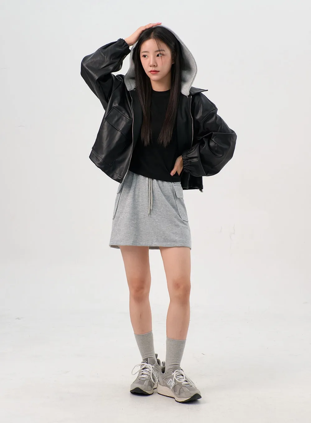 Sweatshirt Mini Skirt OG328 sold by Lewkin product image thumbnail 3