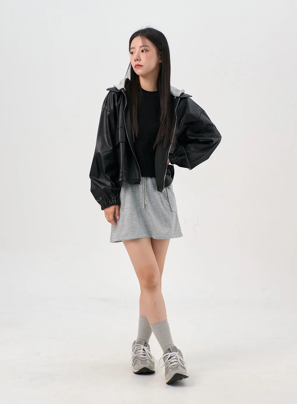 Sweatshirt Mini Skirt OG328 sold by Lewkin product image thumbnail 4