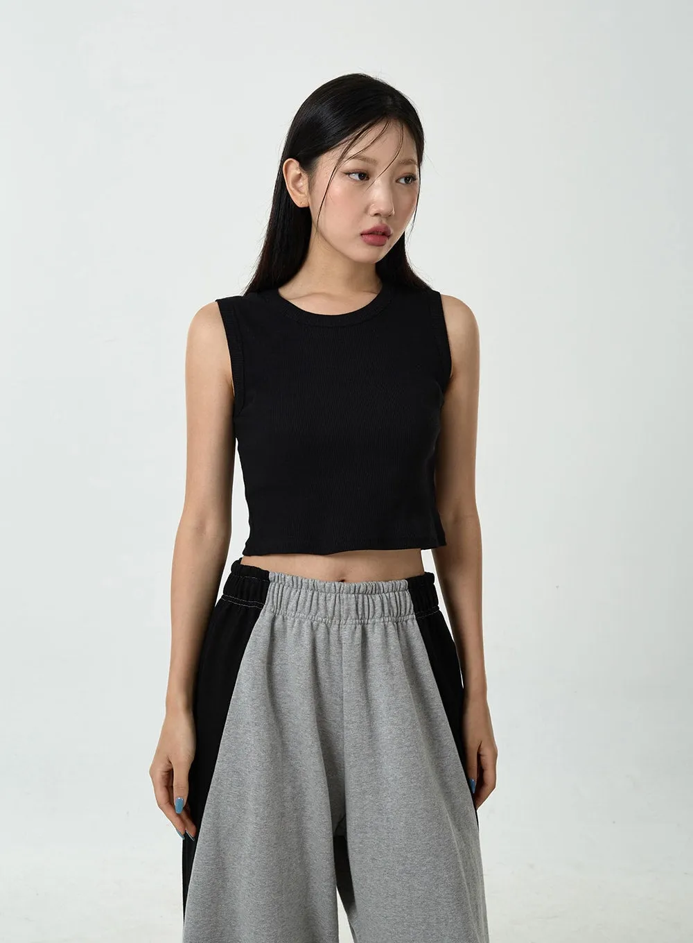 Basic Ribbed Cropped Tank Top CU13 sold by Lewkin