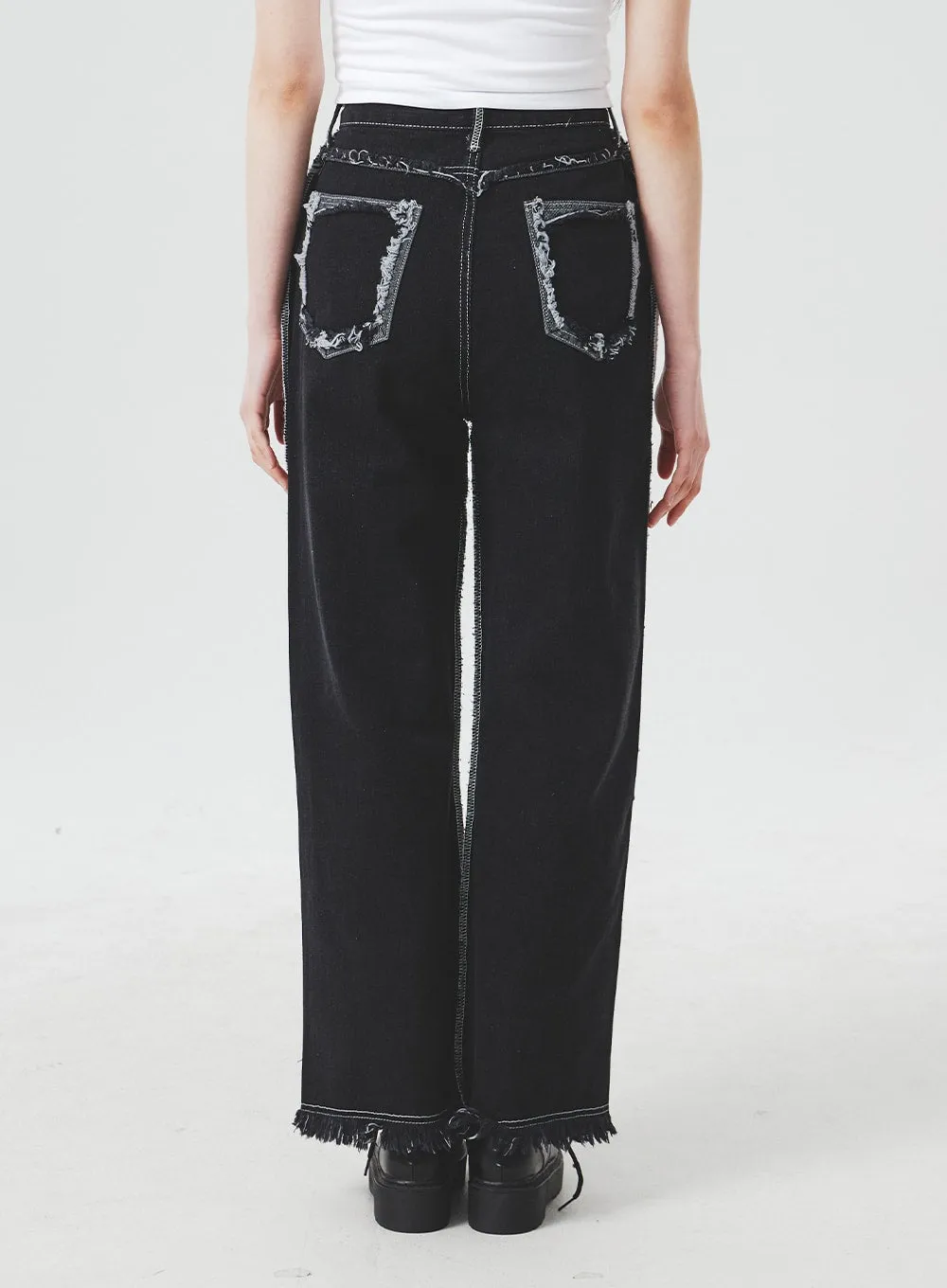 Stitch Detail Jeans BA307 sold by Lewkin product image thumbnail 5