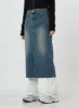 Washing Denim Long Skirt CS19 sold by Lewkin