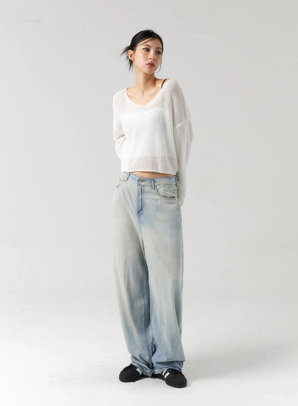 Baggy Low Rise Jeans CU322 sold by Lewkin product image thumbnail 4