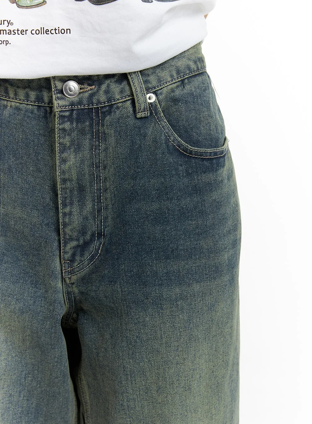 Urban Chic Washed Straight Unisex Jeans CM407 sold by Lewkin product image thumbnail 3
