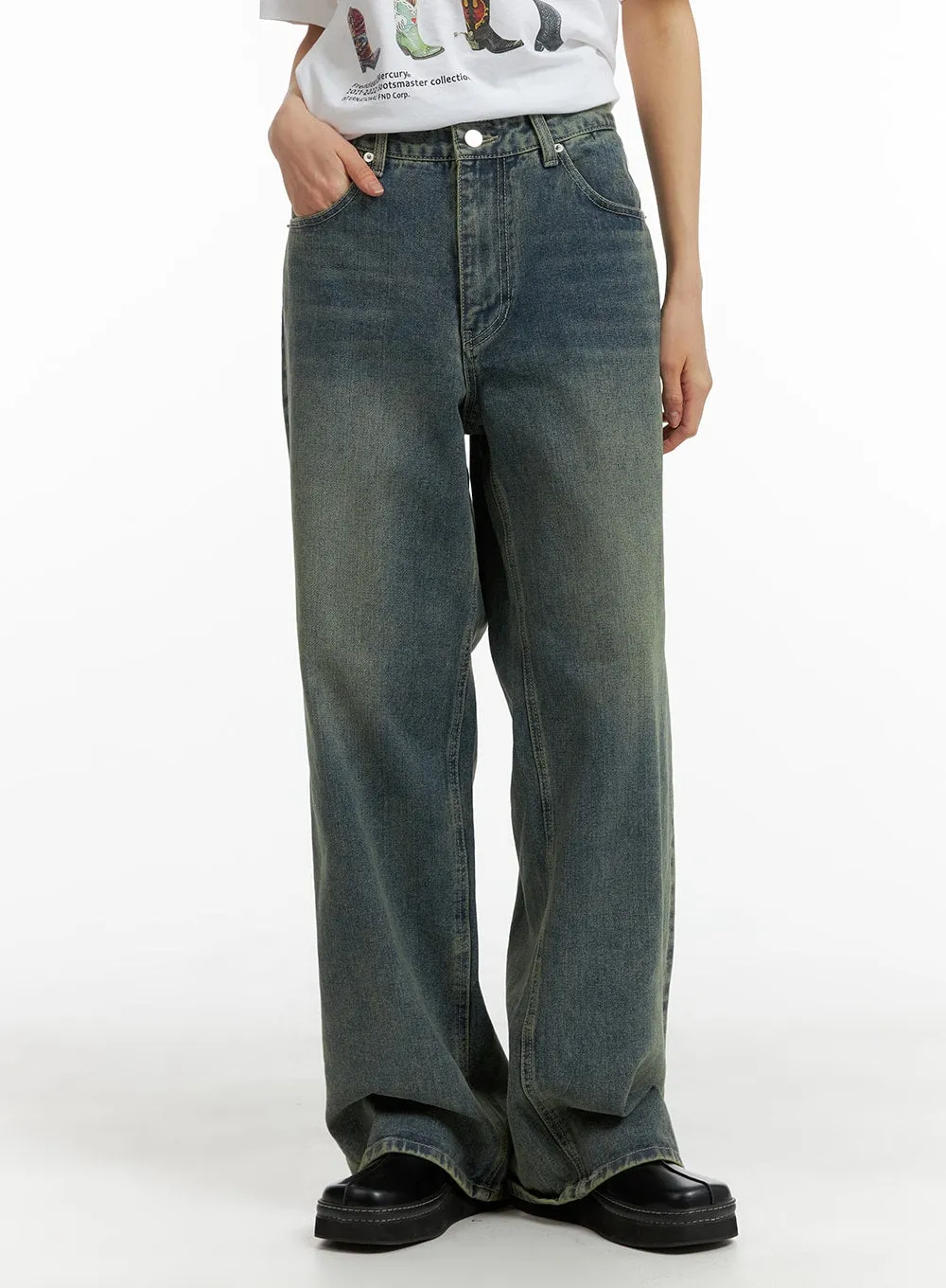 Urban Chic Washed Straight Unisex Jeans CM407 sold by Lewkin