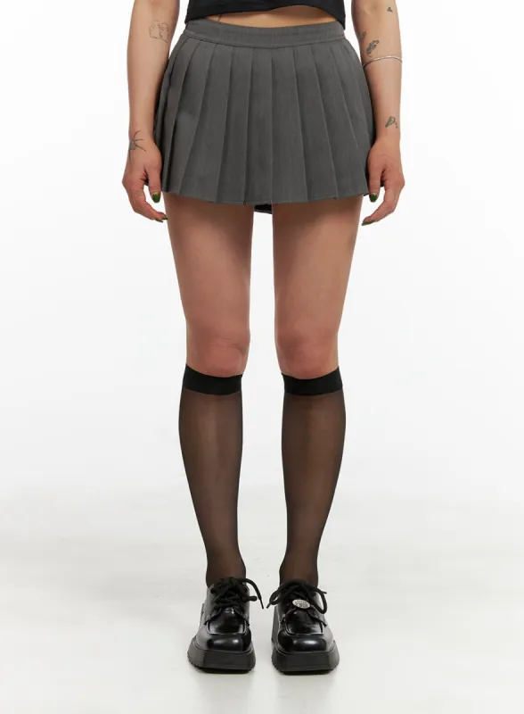 Pleated Mini Skirt CY429 sold by Lewkin