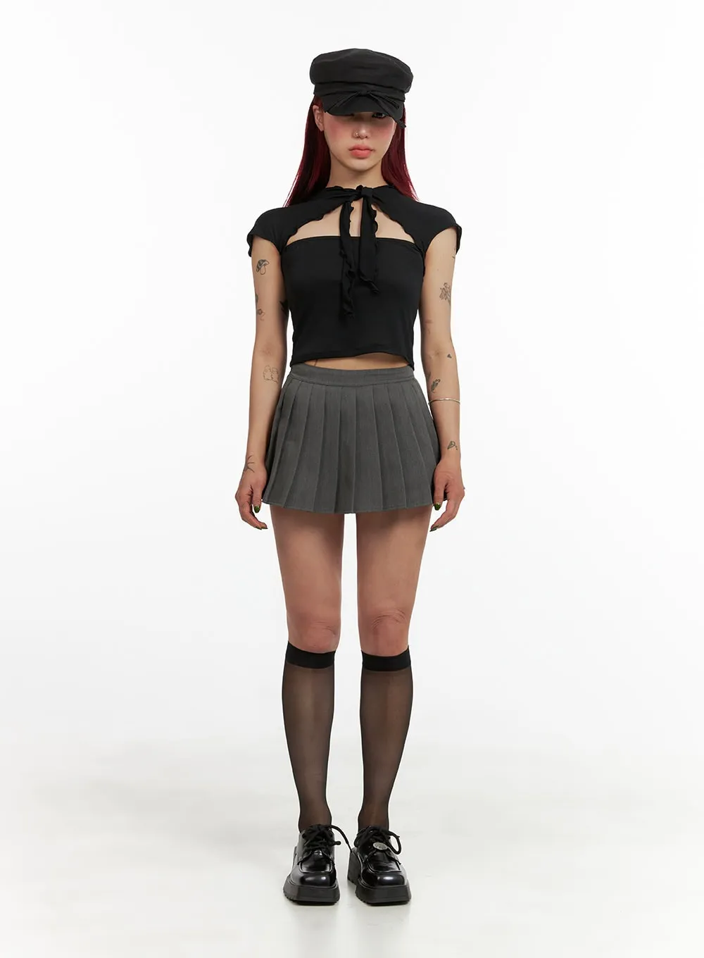 Pleated Mini Skirt CY429 sold by Lewkin product image thumbnail 2