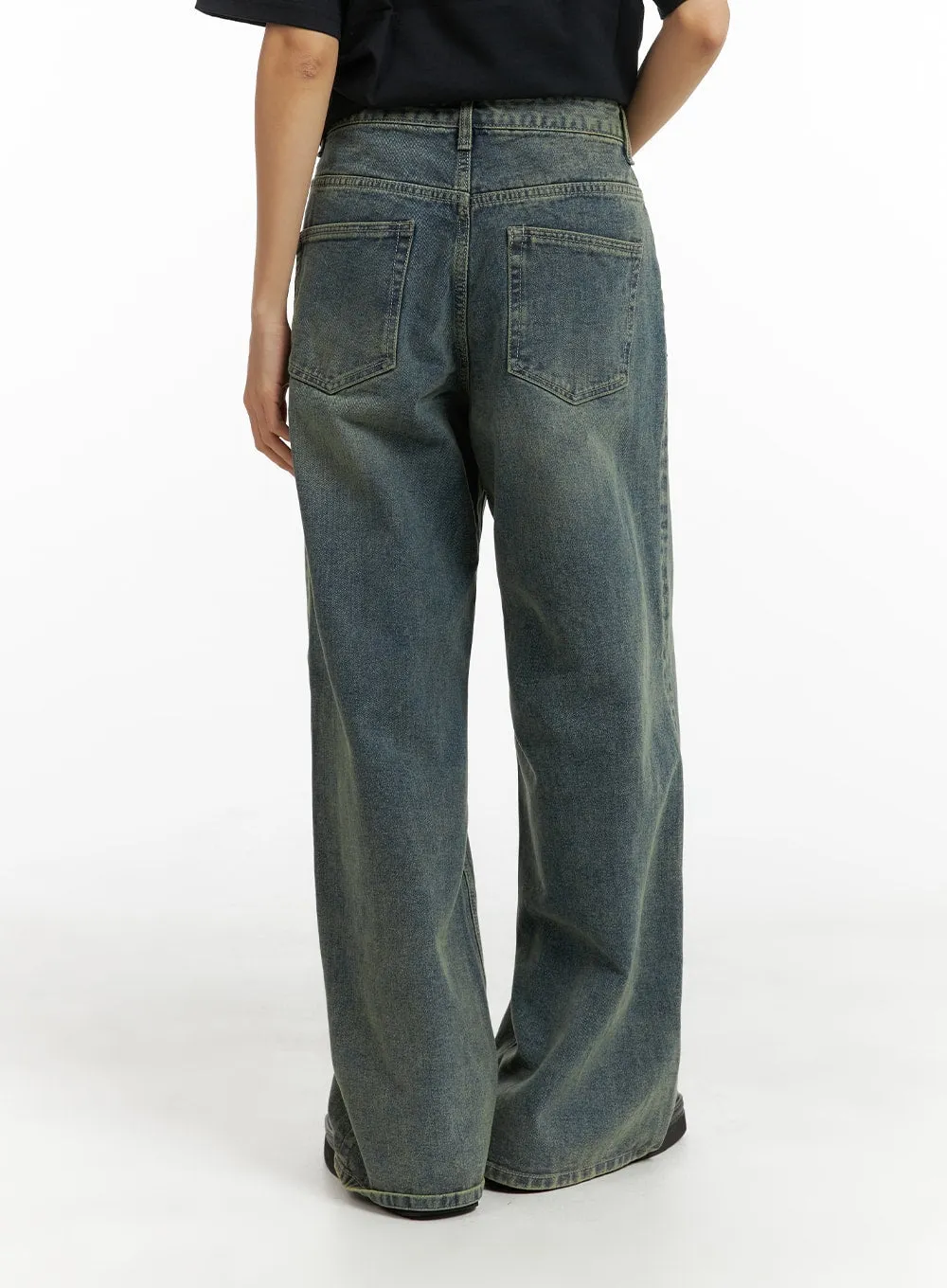 Urban Chic Washed Straight Unisex Jeans CM407 sold by Lewkin product image thumbnail 4