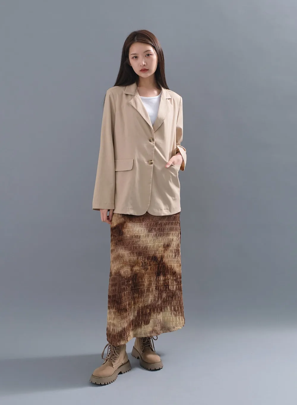 Loose-Fit Linen Blazer Jacket CM3 sold by Lewkin product image thumbnail 3