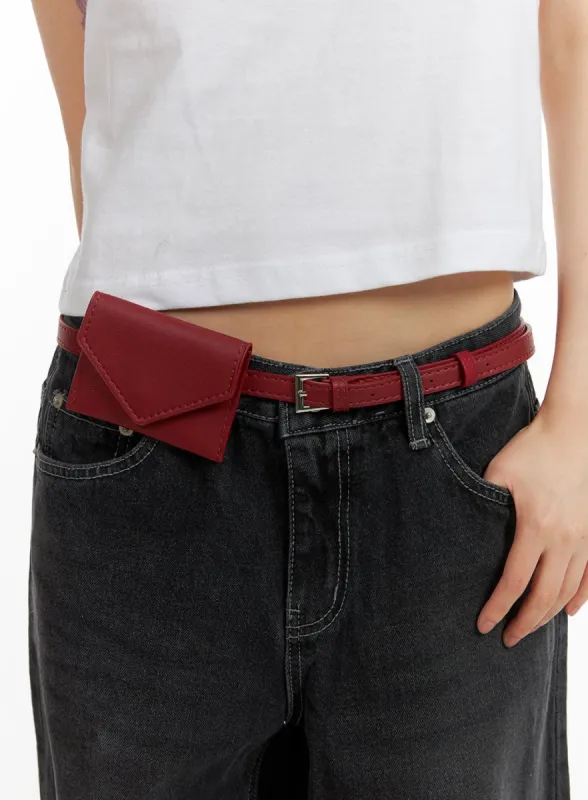 Faux Leather Buckle Belt CU410 sold by Lewkin