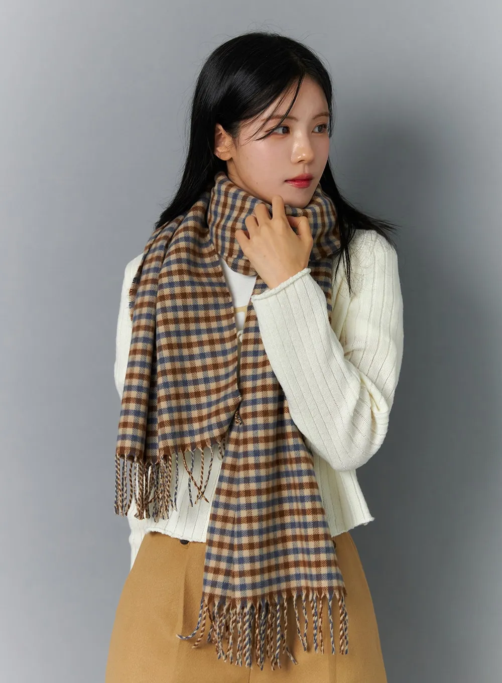 Checkered Lace Scarf IN316 sold by Lewkin