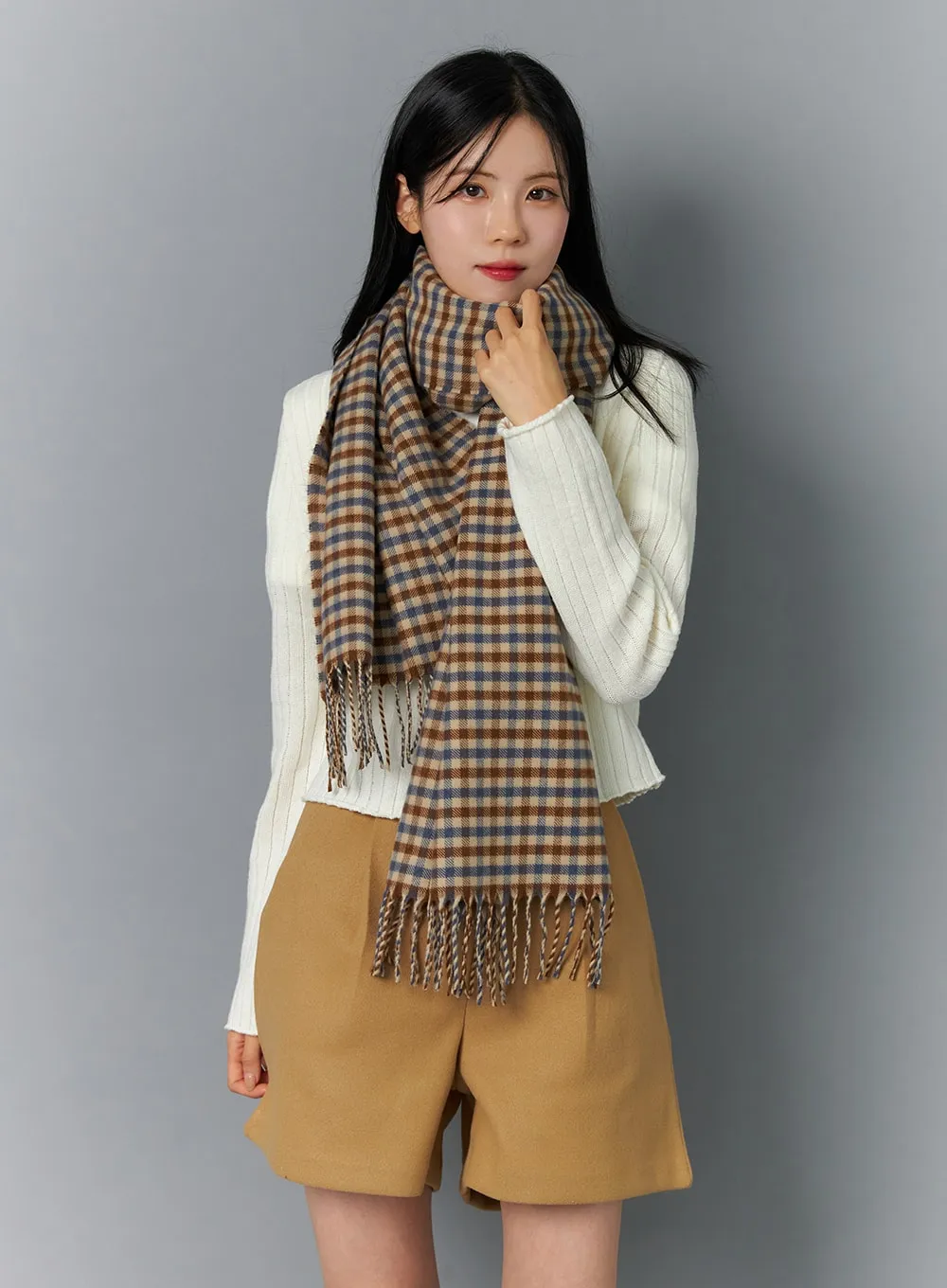 Checkered Lace Scarf IN316 sold by Lewkin product image thumbnail 2