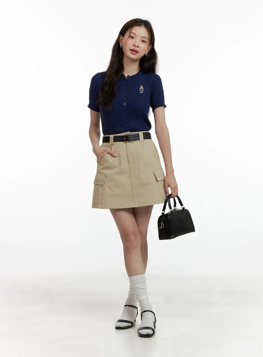 Faux Leather Mini Tote Bag OU411 sold by Lewkin product image thumbnail 3