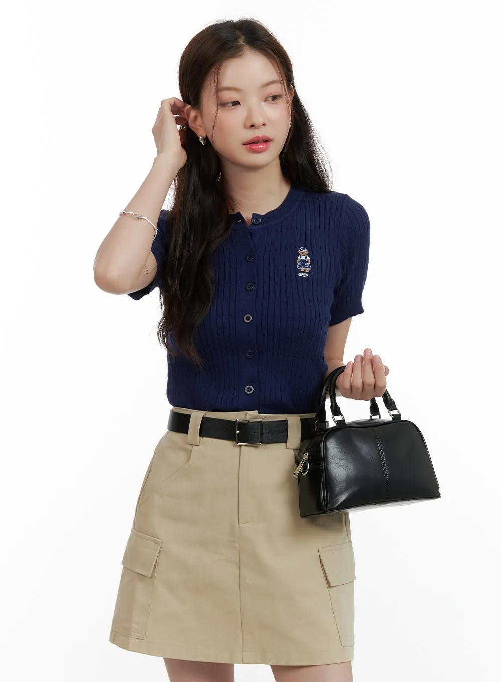 Faux Leather Mini Tote Bag OU411 sold by Lewkin product image thumbnail 2