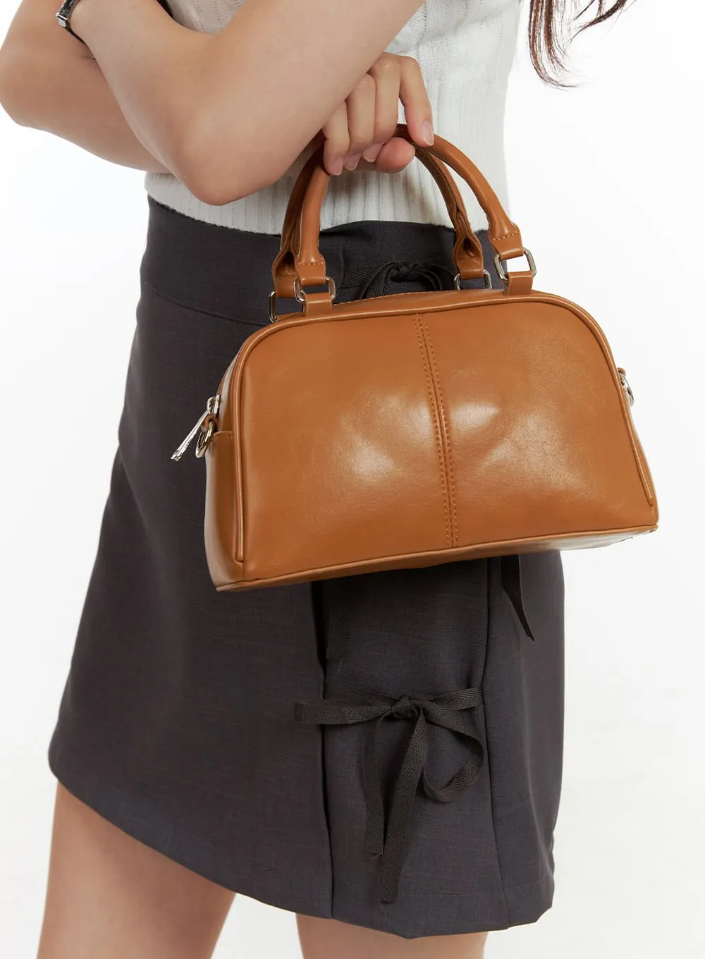 Faux Leather Mini Tote Bag OU411 sold by Lewkin