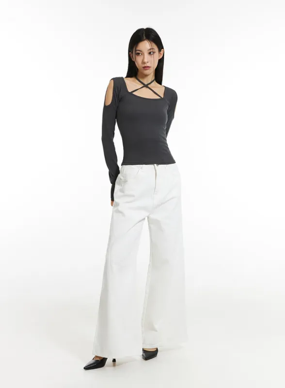 Cotton Wide Leg Flare Pants IN308 sold by Lewkin