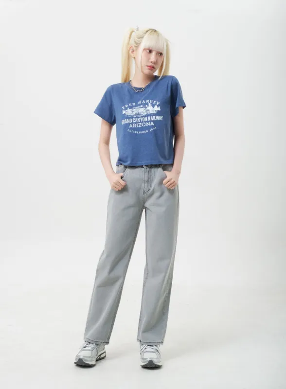 Straight Leg Jeans BU302 sold by Lewkin