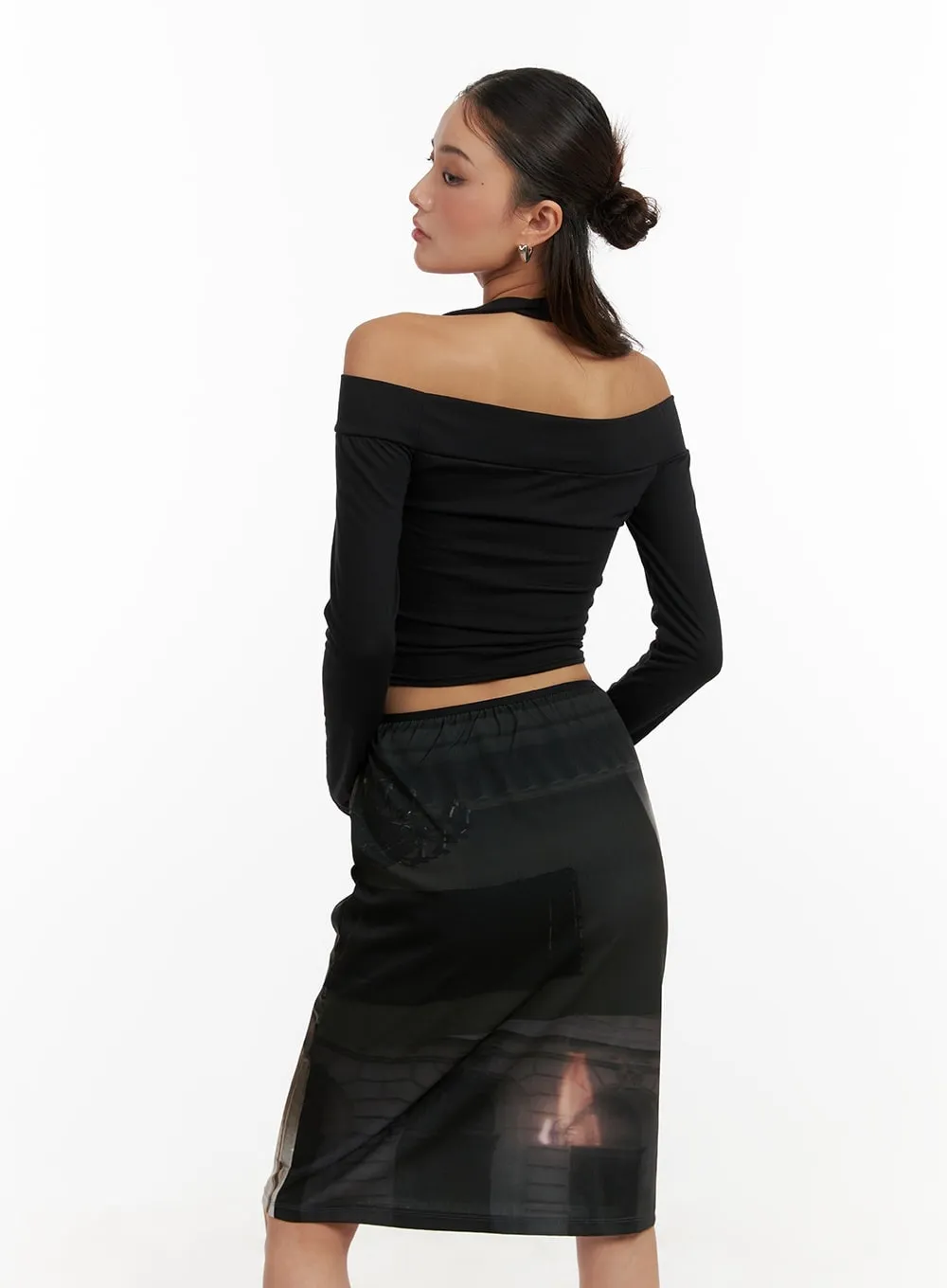 Shirred Halter Bolero Long Sleeve CY402 sold by Lewkin product image thumbnail 3