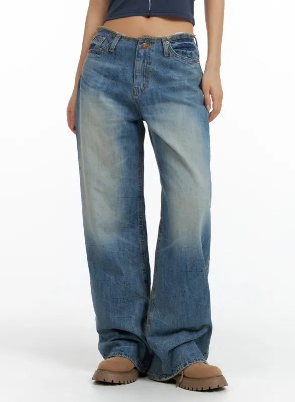 Low-Waist Wide Leg Jeans CF423 sold by Lewkin