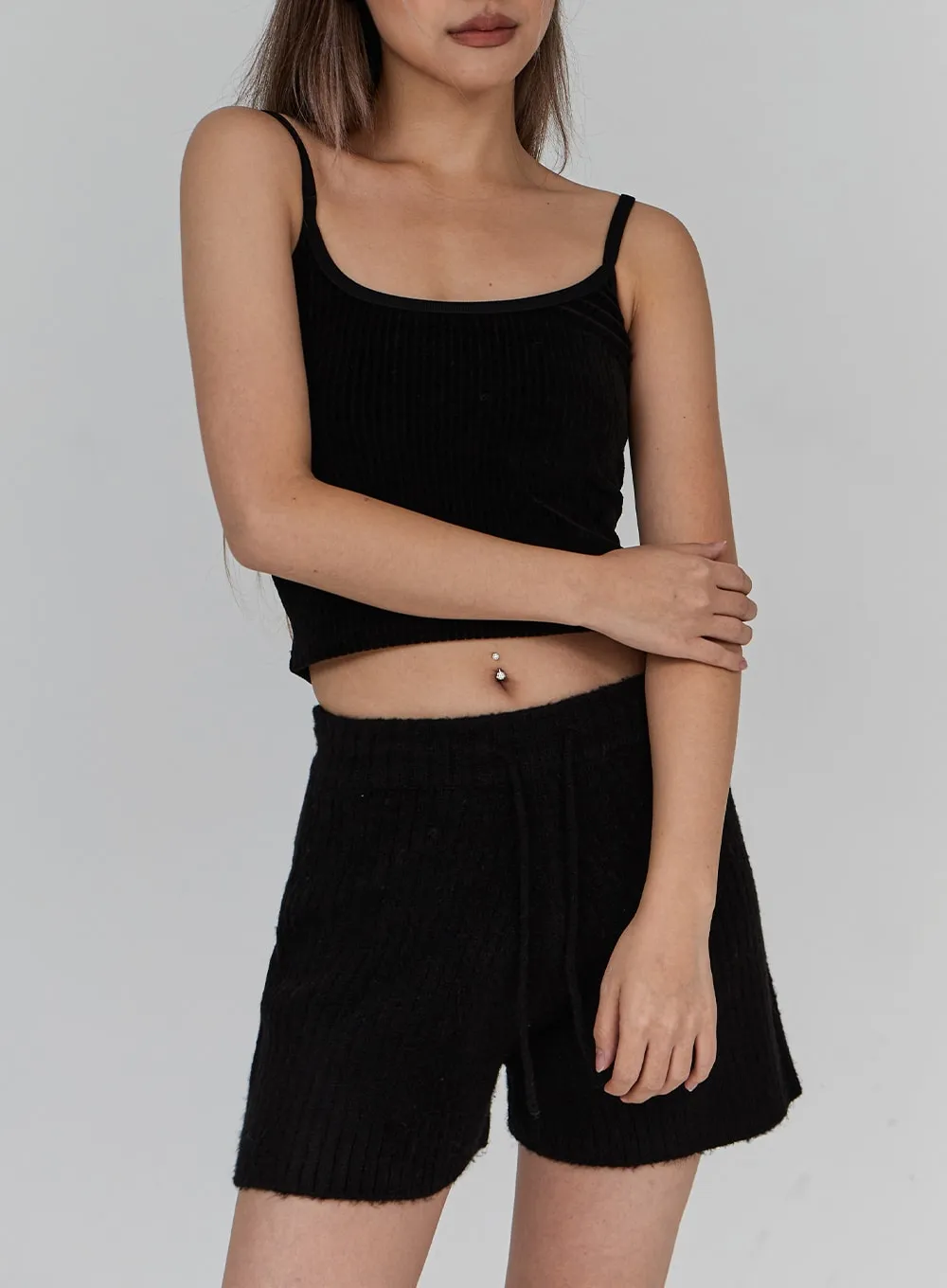 Velvet Crop Knit Tank Top CN18 sold by Lewkin product image thumbnail 2