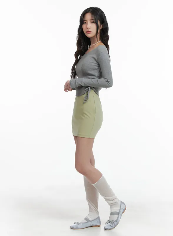 Slim Mini Skirt OM422 sold by Lewkin