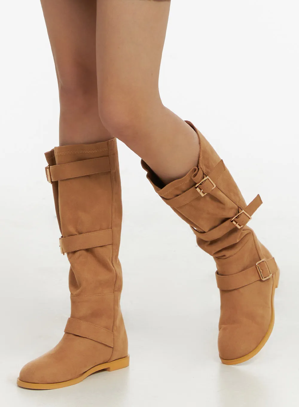 Suede Buckled Boots IA417 sold by Lewkin