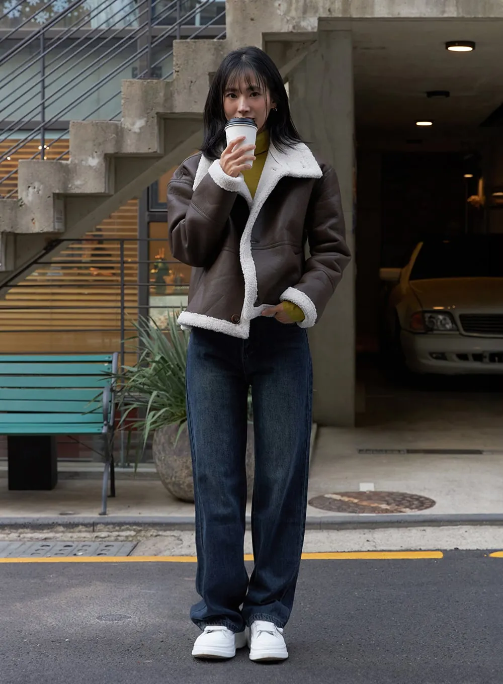 Blue Washed Straight Jeans OD313 sold by Lewkin product image thumbnail 3