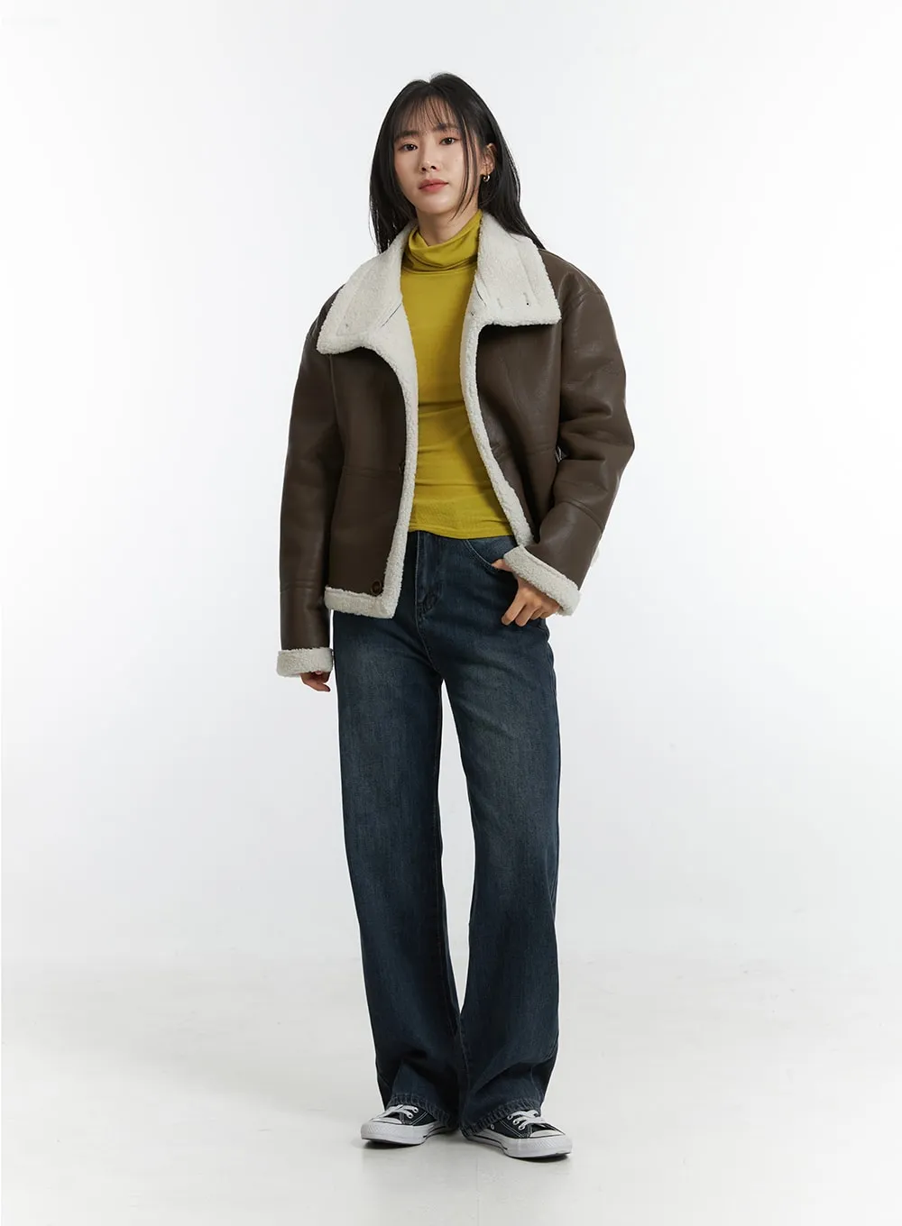 Blue Washed Straight Jeans OD313 sold by Lewkin product image thumbnail 2