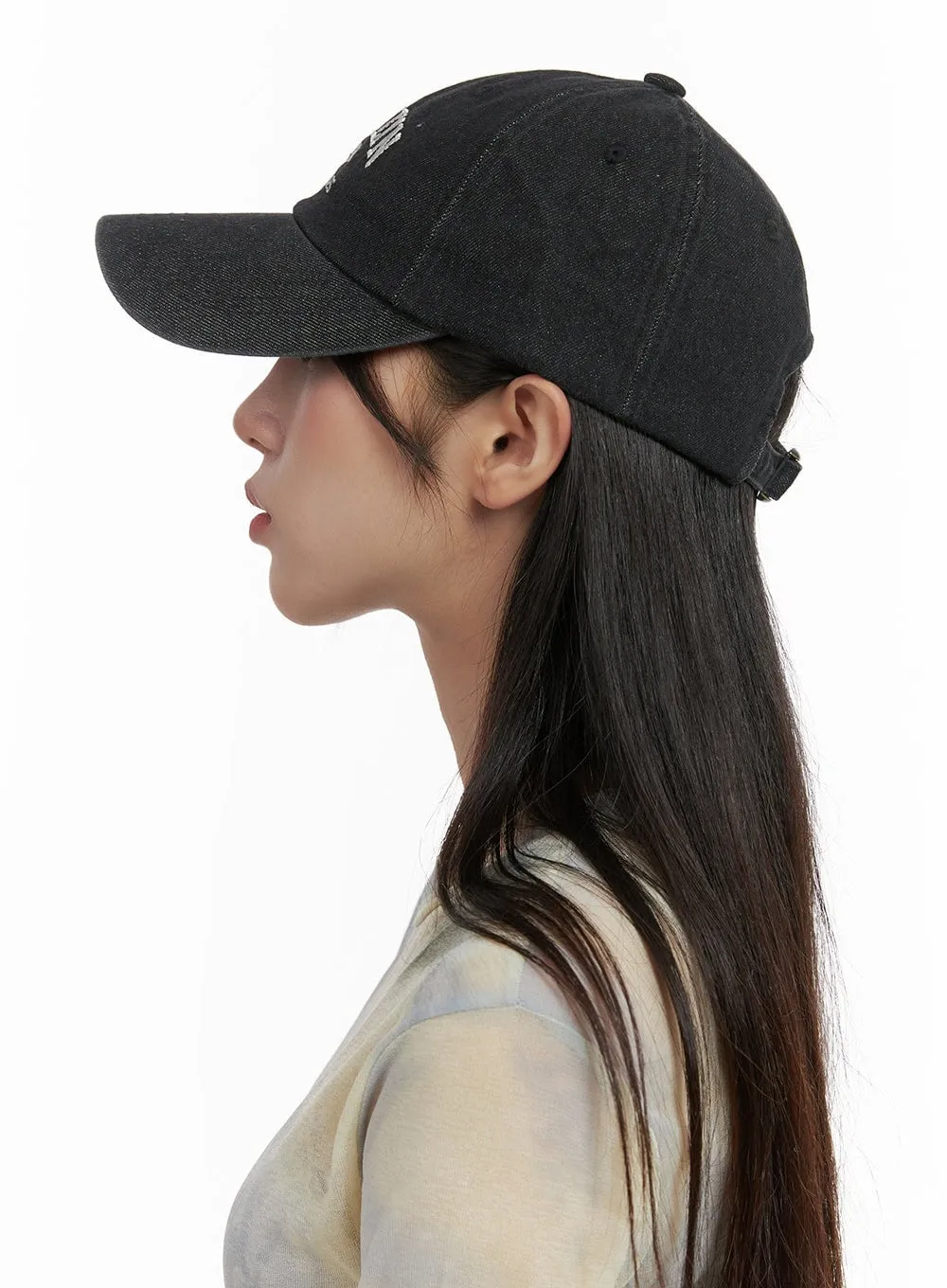 Embroidered Denim Cap CA430 sold by Lewkin product image thumbnail 4