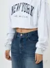 Lettering Crop Hoodie Sweatshirt CS23 sold by Lewkin
