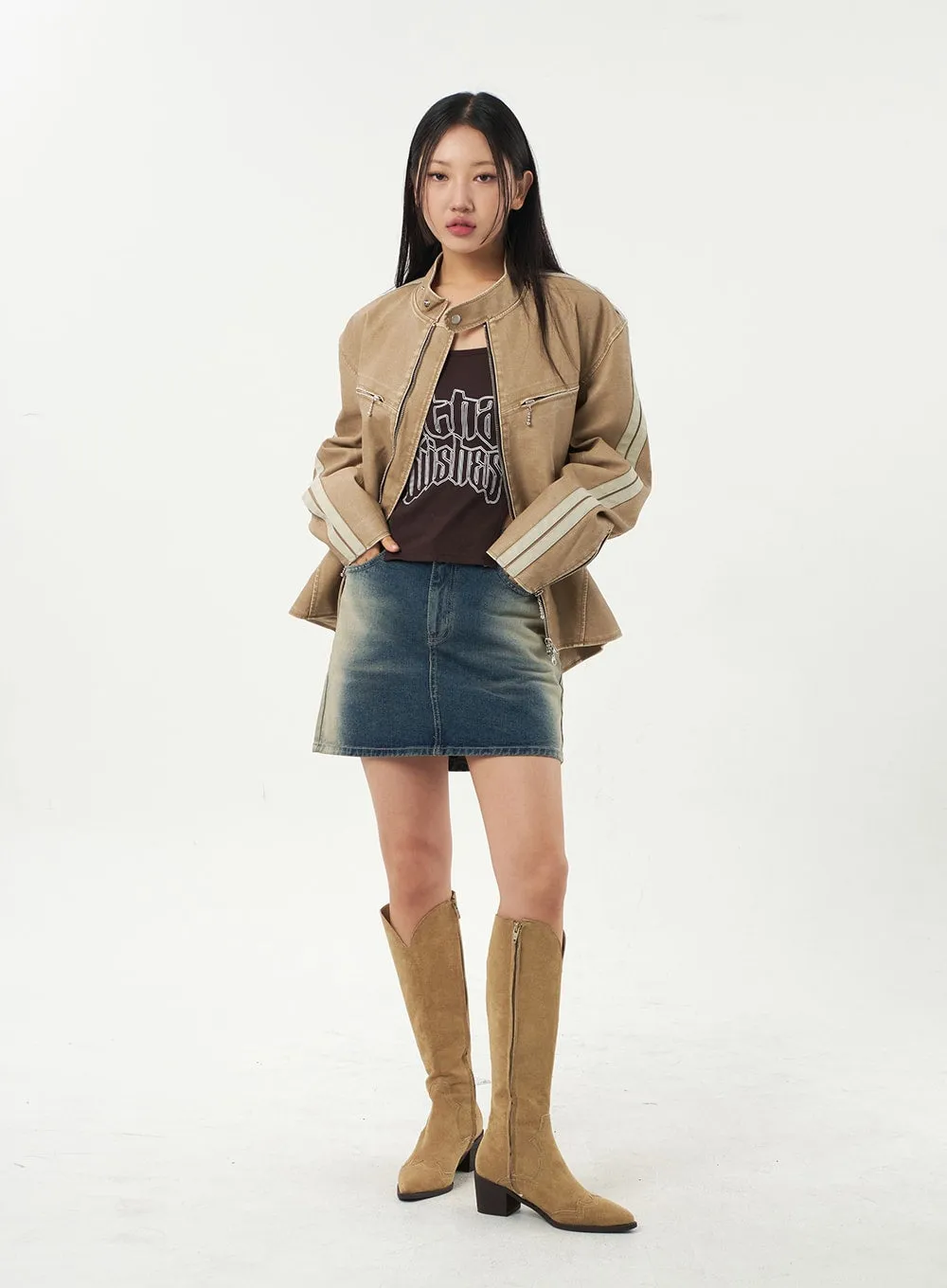 Biker Jacket Unisex CA325 sold by Lewkin product image thumbnail 4