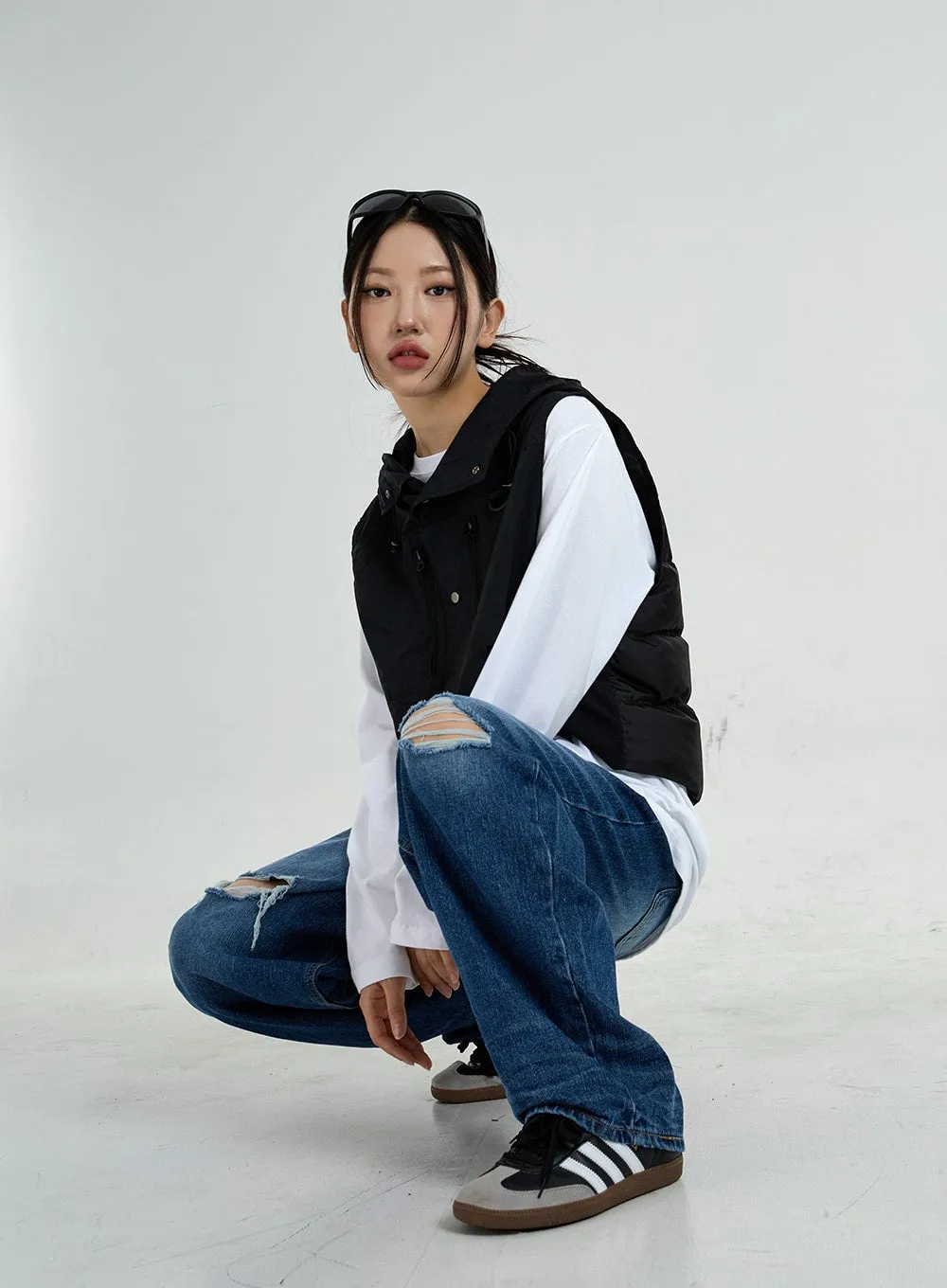 Hooded Button Vest Unisex CO25 sold by Lewkin product image thumbnail 3