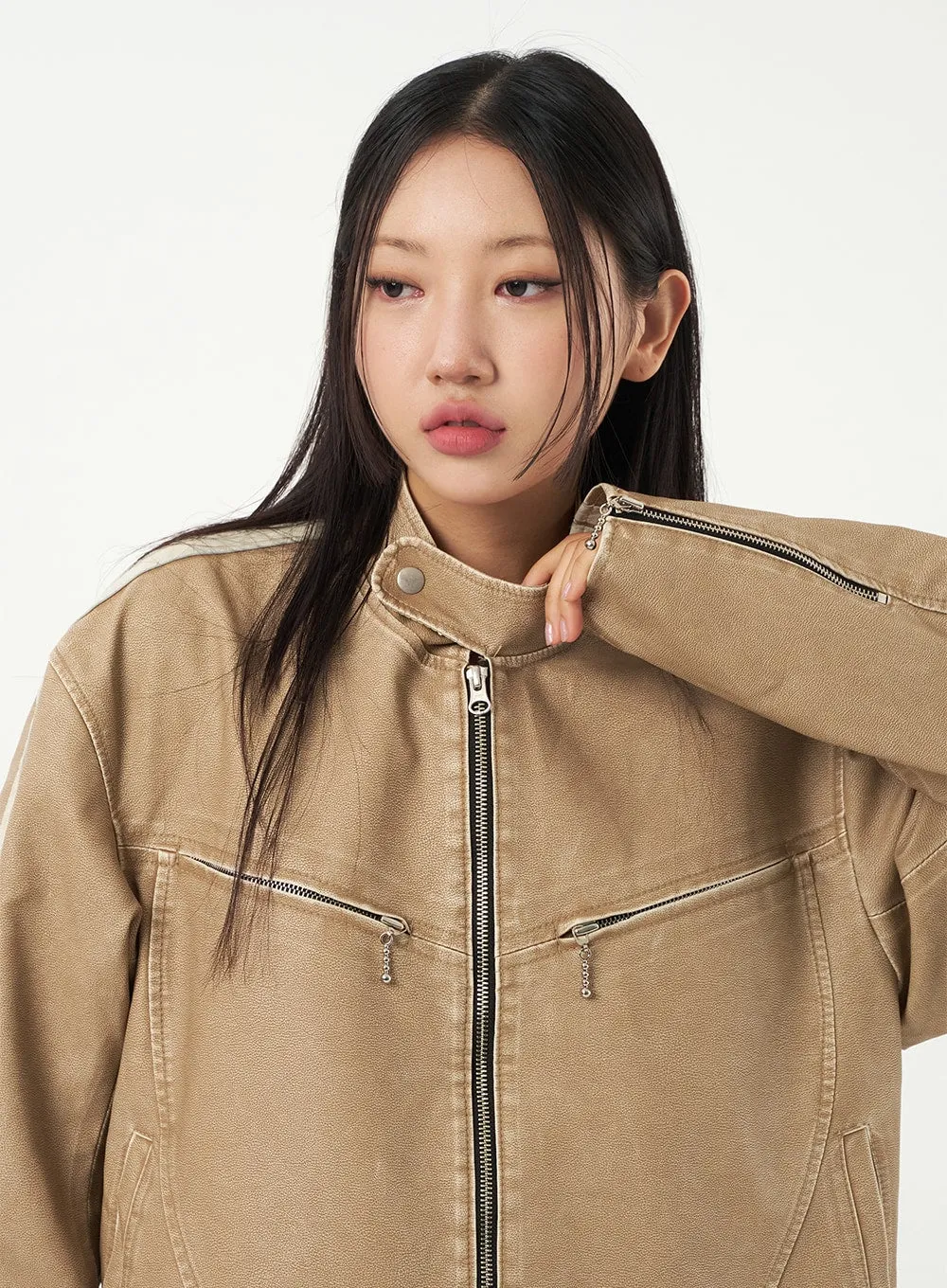 Biker Jacket Unisex CA325 sold by Lewkin product image thumbnail 2