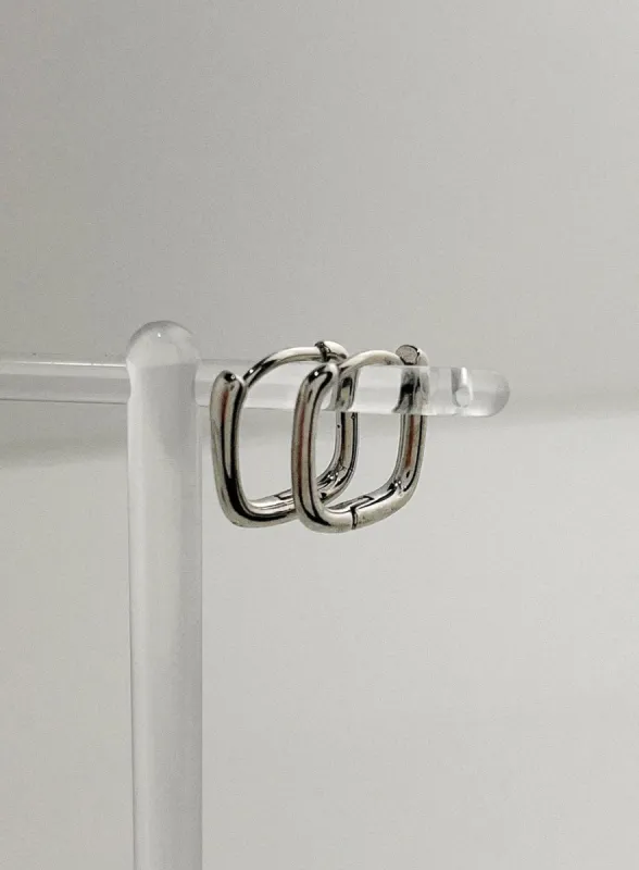 Simple Square Ring Earrings IL415 sold by Lewkin