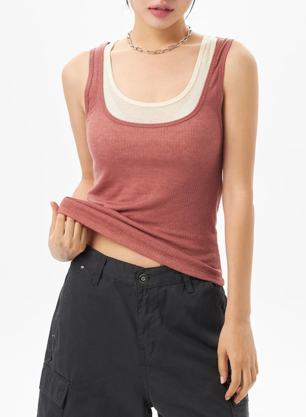 Layered Tank Top CU315 sold by Lewkin product image thumbnail 2