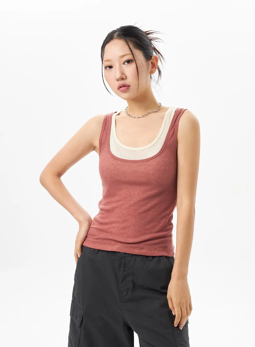 Layered Tank Top CU315 sold by Lewkin product image thumbnail 5