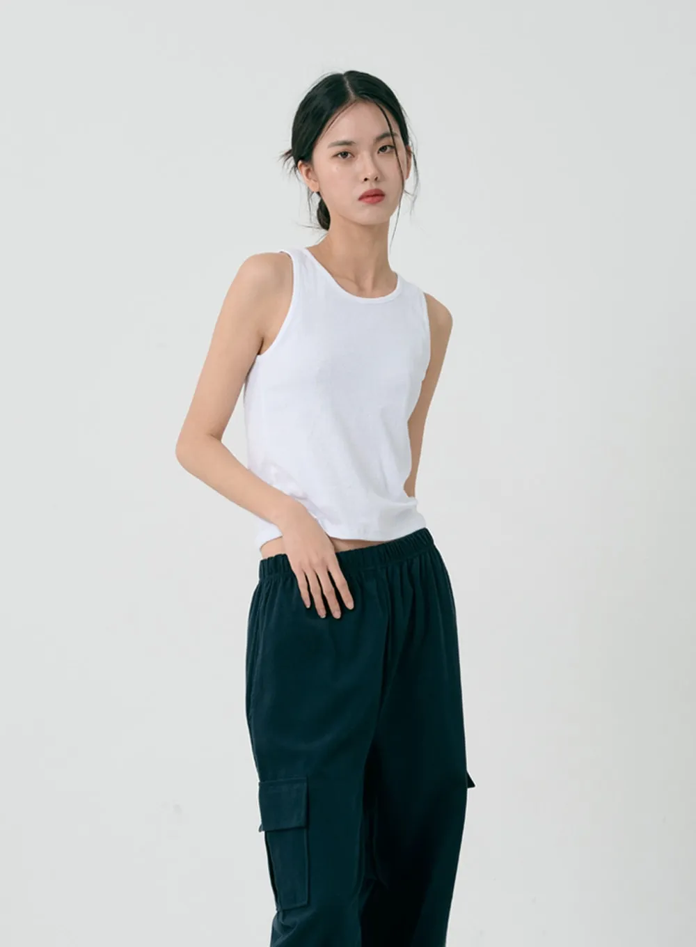 Round Neck Sleeveless Top ID08 sold by Lewkin