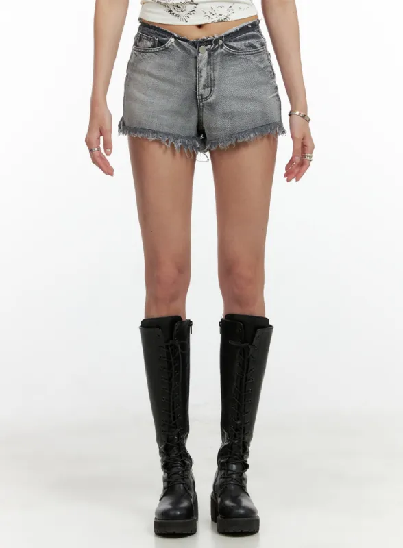 Distressed Washed Denim Shorts CL404 sold by Lewkin