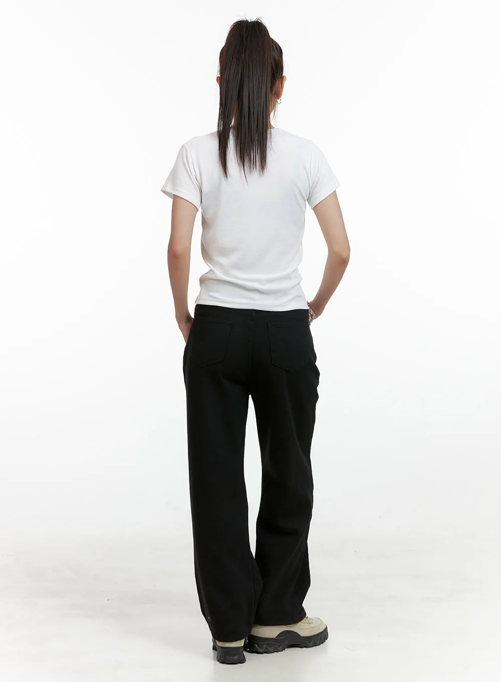 Solid Short Sleeve T-Shirt OL408 sold by Lewkin product image thumbnail 3