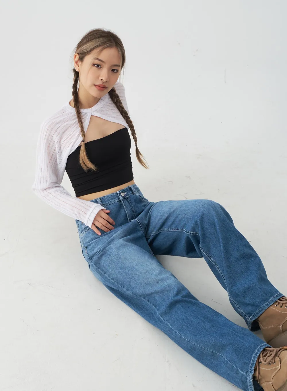 Wide Leg Denim Pants CJ13 sold by Lewkin product image thumbnail 5