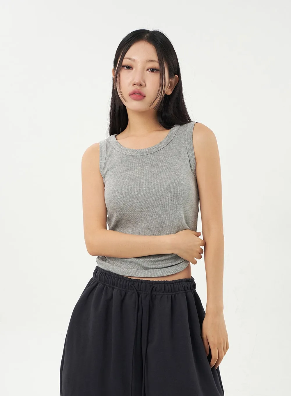 Crewneck Knit Tank Top CA326 sold by Lewkin product image thumbnail 5