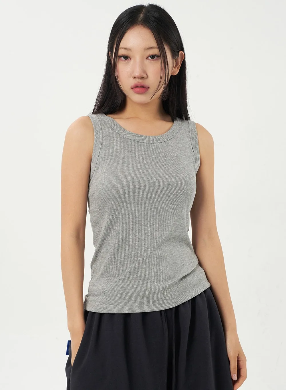 Crewneck Knit Tank Top CA326 sold by Lewkin