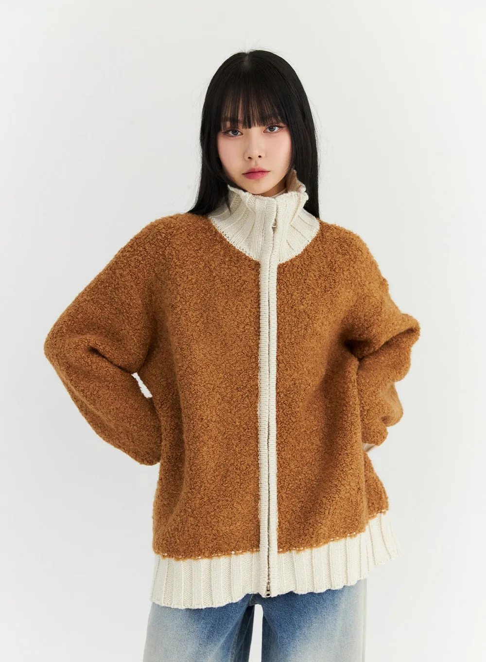 Cozy Oversized Knit Sweater Jacket CN307 sold by Lewkin product image thumbnail 4