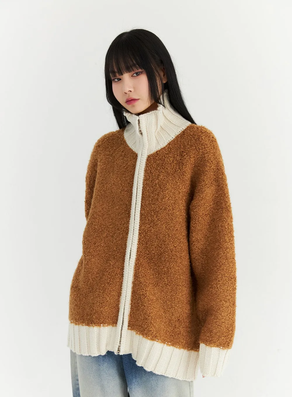 Cozy Oversized Knit Sweater Jacket CN307 sold by Lewkin product image thumbnail 5