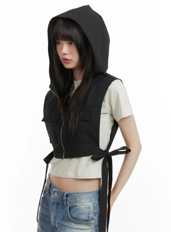 Bowknot Hoodie Vest CY414 sold by Lewkin
