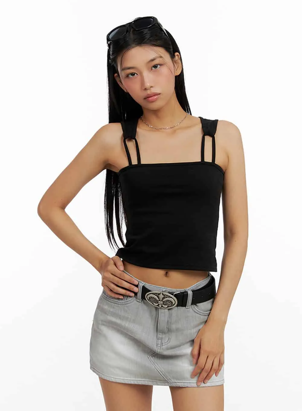 Shoulder Pad Strap Cami Top IL419 sold by Lewkin product image thumbnail 5