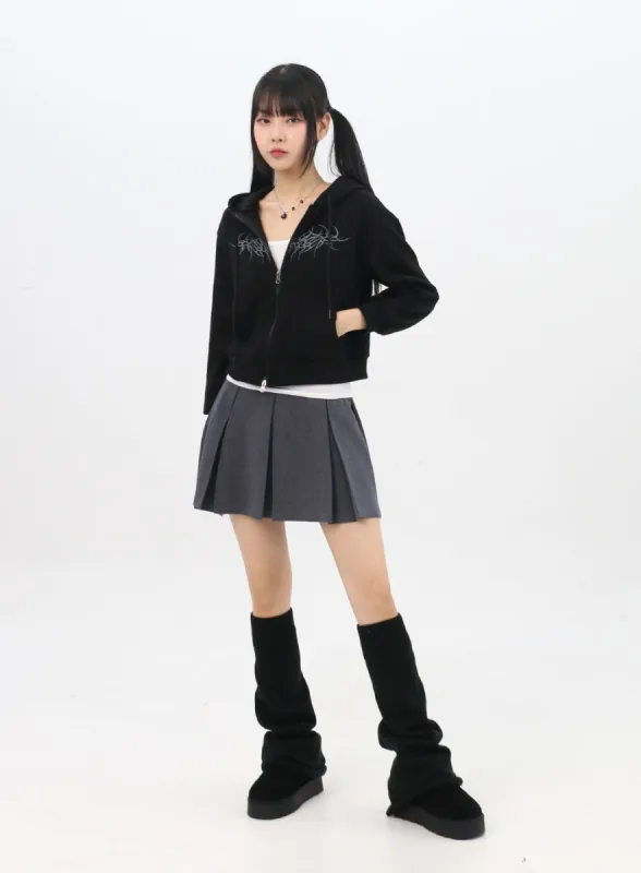 Pleated Mini Skirt IN314 sold by Lewkin
